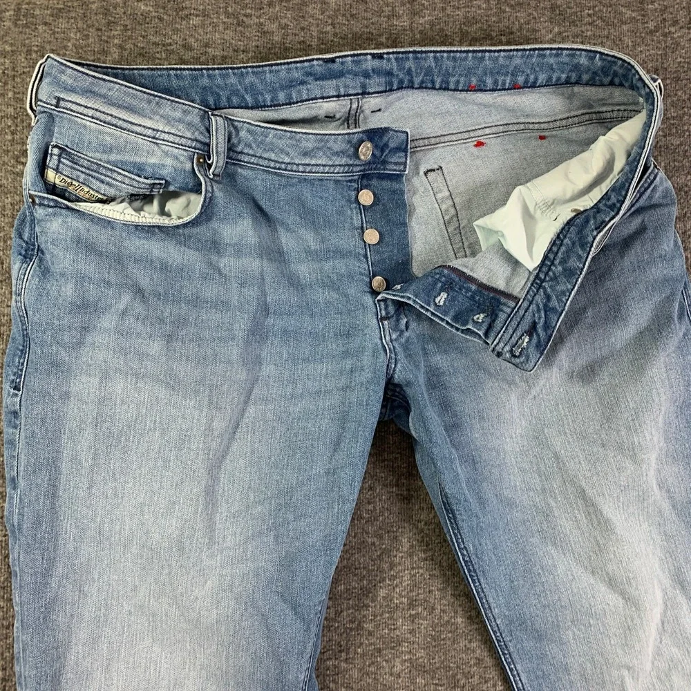 Diesel Zatiny Jeans Men 40x32 Button Fly Bootcut Wide leg Y2K Biker Rocker